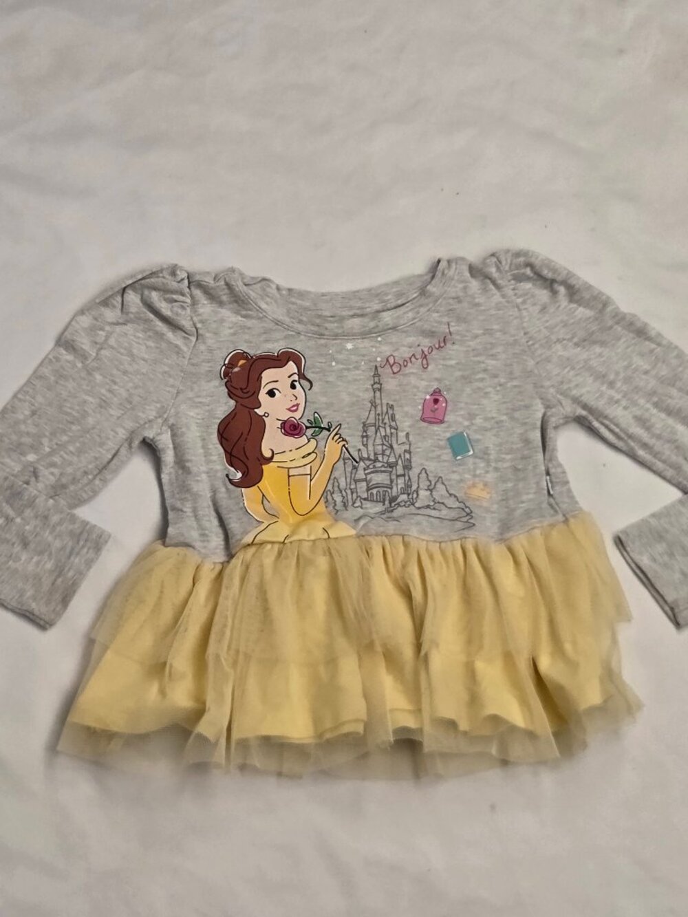Little Sleepies Princess Belle Peplum Top 4T Beauty and the Beast